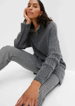 Longpullover mit Zopfmuster|bonprix Outlet