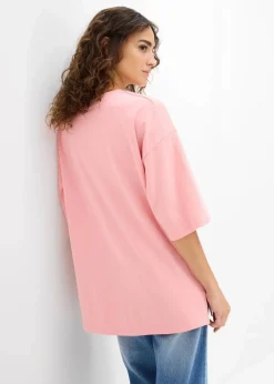 bonprix Shirts & Tops|Zweiteiler & Sets|Longshirt aus Interlock softrosa