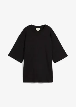 bonprix Shirts & Tops|Zweiteiler & Sets|Longshirt aus Interlock schwarz