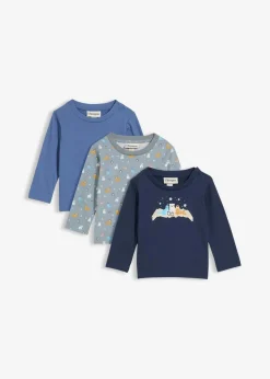 Longshirt aus reiner Bio-Baumwolle (3er Pack)|bonprix Online