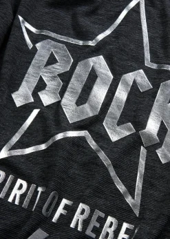 bonprix Shirts & Tops|Longshirt aus softem Viskose-Mix schwarz bedruckt