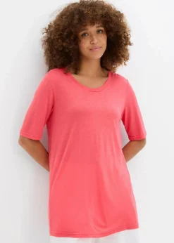 bonprix Bekleidung·Röcke|Basics|Longshirt aus softer Viskose paradiespink