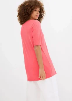 bonprix Bekleidung·Röcke|Basics|Longshirt aus softer Viskose paradiespink
