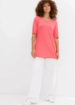 bonprix Bekleidung·Röcke|Basics|Longshirt aus softer Viskose paradiespink