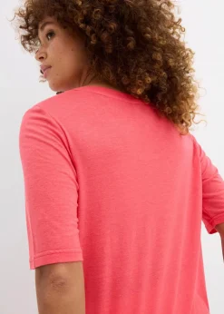 bonprix Bekleidung·Röcke|Basics|Longshirt aus softer Viskose paradiespink