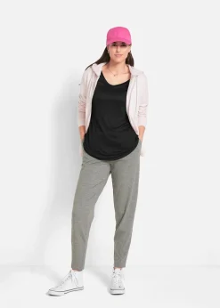 bonprix Nachhaltigere Materialien|Shirts & Tops|Longshirt aus softer Viskose, 2er-Pack schwarz+weiß