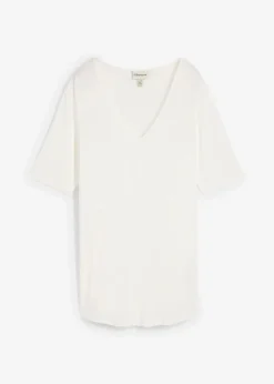 bonprix Nachhaltigere Materialien|Shirts & Tops|Longshirt aus softer Viskose wollweiß