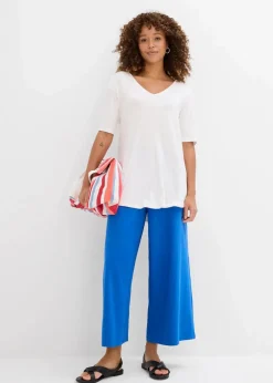 bonprix Nachhaltigere Materialien|Shirts & Tops|Longshirt aus softer Viskose wollweiß