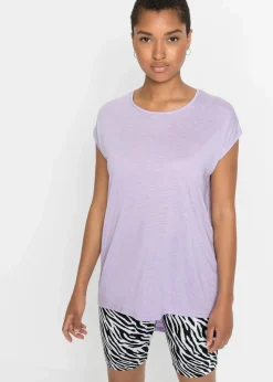 bonprix Shirts & Tops|Longshirt aus Viskose-Mischung zartflieder