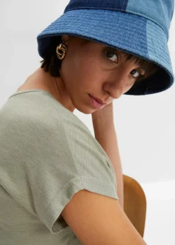 bonprix Shirts & Tops|Longshirt aus Viskose-Mix seegras bedruckt