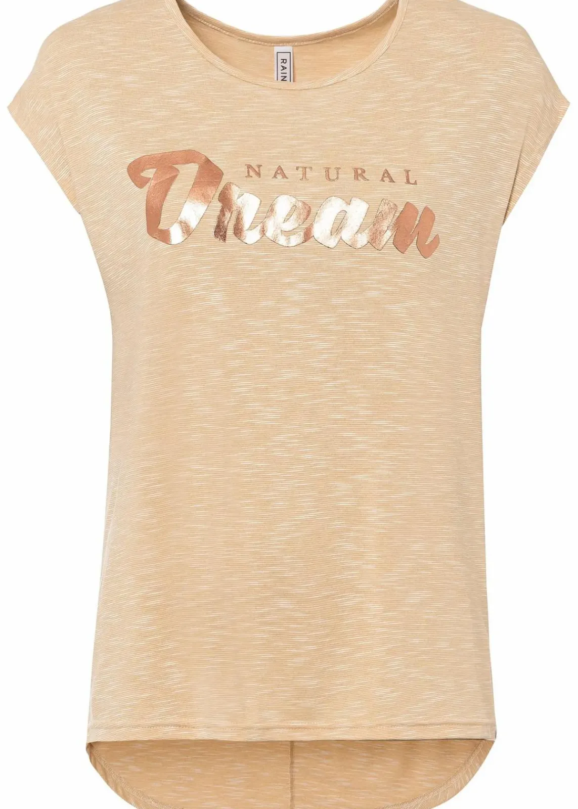 bonprix Shirts & Tops|Longshirt aus Viskose-Mix beige meliert