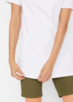 bonprix Shirts & Tops|Basics|Long-Shirt, 2er-Pack dunkelblau/weiß