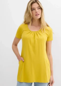 bonprix Shirts & Tops|Longshirt mit Viskose lemoncurry