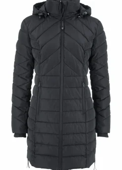 bonprix Bekleidung·Hosen|Jacken & Mäntel|Long-Steppjacke mit Wattierung schwarz