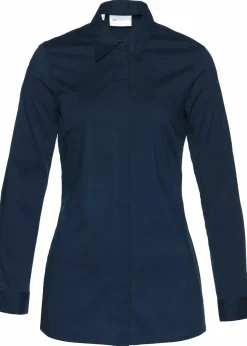 bonprix Blusen & Tuniken|Bekleidung·Jacken & Mäntel|Long-Stretch-Bluse dunkelblau