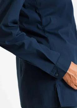 bonprix Blusen & Tuniken|Bekleidung·Jacken & Mäntel|Long-Stretch-Bluse dunkelblau