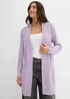 bonprix Bekleidung·Umstandsmode|Strickmode|Longstrickjacke zartflieder