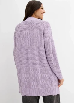 bonprix Bekleidung·Umstandsmode|Strickmode|Longstrickjacke zartflieder