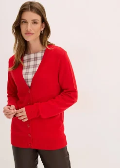 Longstrickjacke aus softem Viskose-Mix|bonprix Hot