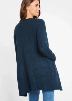 Longstrickjacke in breiter Rippenstruktur|bonprix New
