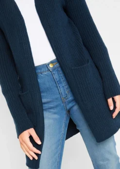 Longstrickjacke in breiter Rippenstruktur|bonprix New