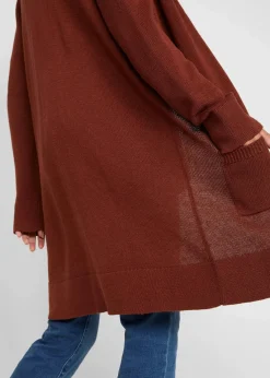 bonprix Bekleidung·Röcke|Bekleidung·Jeans|Longstrickjacke, Langarm mahagonibraun