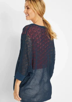Longstrickjacke mit Lochmuster|bonprix Clearance