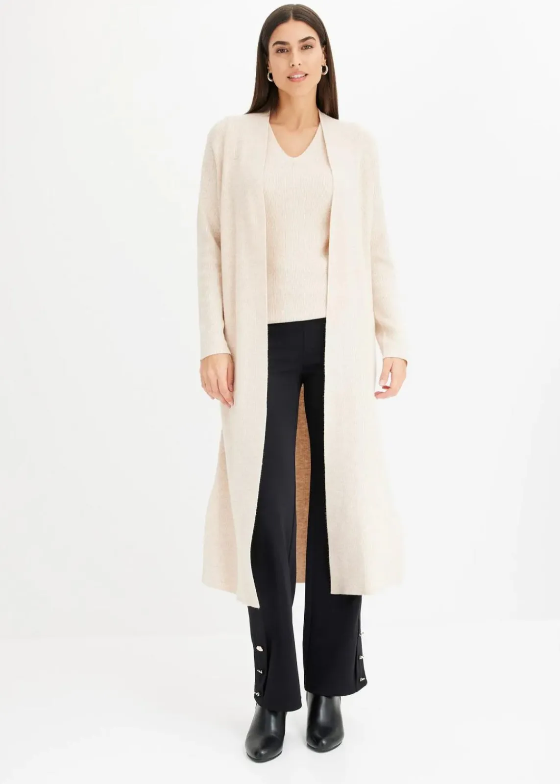 Longstrickjacke mit Viskose|bonprix Outlet