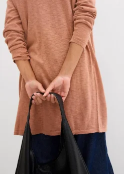 bonprix Bekleidung·Röcke|Bekleidung·Jeans|Longstrickjacke, offen schokosorbet
