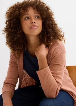 bonprix Bekleidung·Röcke|Bekleidung·Jeans|Longstrickjacke, offen schokosorbet