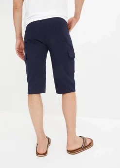 Long-Sweat-Cargobermuda aus reiner Baumwolle, Regular Fit|bonprix Clearance