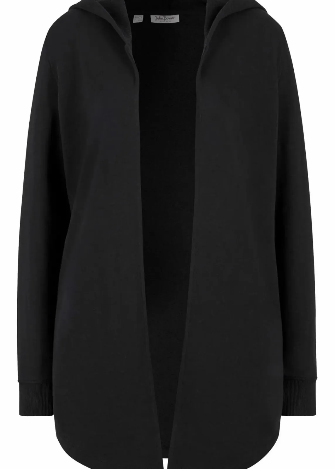 bonprix Bekleidung·Blusen & Tuniken|Sweat|Long-Sweatjacke aus Baumwoll-Mix schwarz