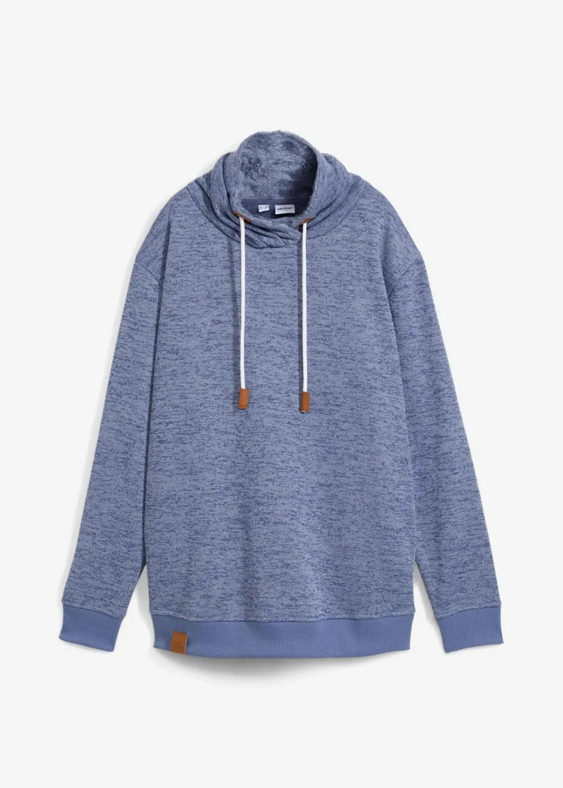 bonprix Sweat|Bekleidung·Blusen & Tuniken|Long-Sweatshirt mattblau meliert