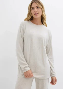 Long-Sweatshirt in Strickoptik|bonprix Online