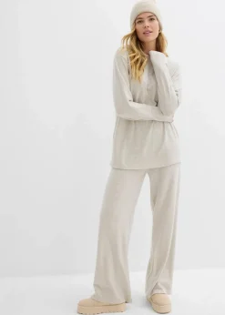 Long-Sweatshirt in Strickoptik|bonprix Online