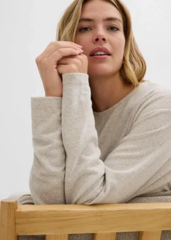 Long-Sweatshirt in Strickoptik|bonprix Online