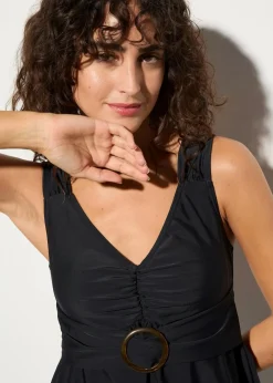 bonprix Nachhaltigere Materialien|Tankinis|Long-Tankini mit breiten Trägern (2-tlg.Set) schwarz