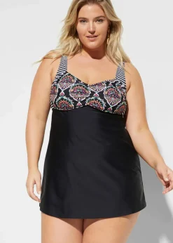 Long-Tankini (2-tlg. Set) mit Highwaist-Bikinihose|bonprix Discount