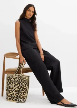 Long-Top aus strukturiertem Viskose-Mix|bonprix Hot