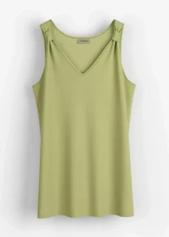 Long-Top aus Viskose-Leinen-Mix|bonprix Hot