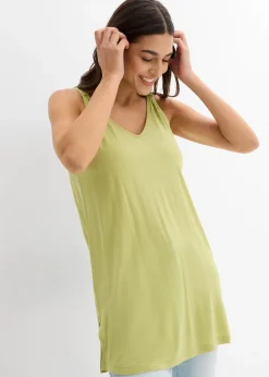 Long-Top aus Viskose-Leinen-Mix|bonprix Hot