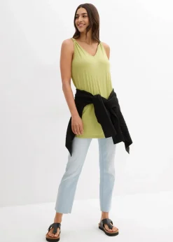 Long-Top aus Viskose-Leinen-Mix|bonprix Hot