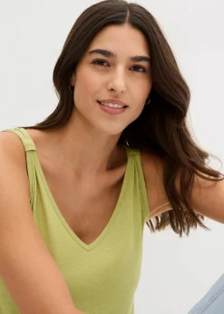 Long-Top aus Viskose-Leinen-Mix|bonprix Hot