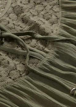 Long-Tunika aus Crinkle, halbarm|bonprix Online