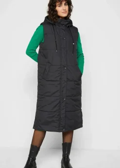 bonprix Bekleidung·Hosen|Nachhaltigere Materialien|Longweste schwarz