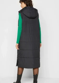 bonprix Bekleidung·Hosen|Nachhaltigere Materialien|Longweste schwarz