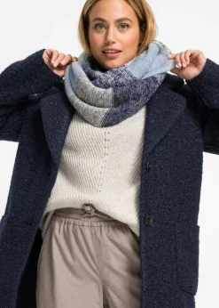 bonprix Schals & Tücher|Schuhe & Accessoires In Spezialgrößen·Tücher & Ponchos|Loop Schal puderblau/tiefseeblau/grau