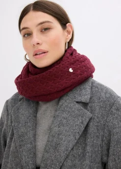 bonprix Schals & Tücher|Schuhe & Accessoires In Spezialgrößen·Tücher & Ponchos|Loop Schal mit Kaschmiranteil ahornrot