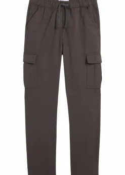 bonprix Jungen 9-16 Jahre·Hosen|Loose Fit Cargo-Schlupfhose aus reiner Baumwolle, Straight anthrazit