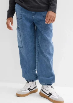 Loose Fit Schlupf-Cargo-Jeans mit Stretchanteil|bonprix New